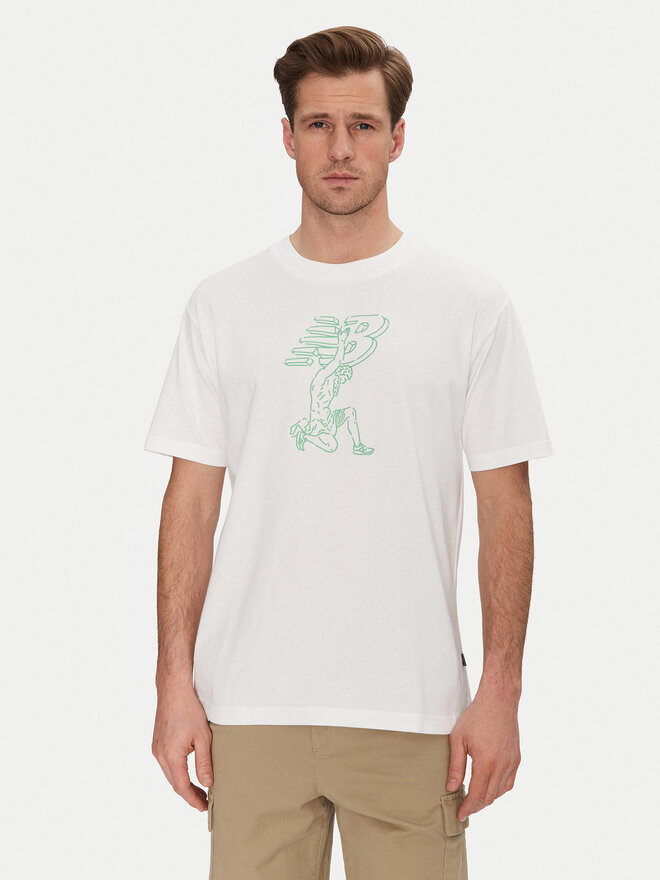 New Balance New Balance Camiseta MT51978 Blanco Relaxed Fit