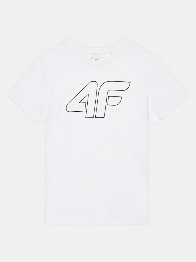 4F 4F Marškinėliai 4FJWMM00TTSHM1627 Balta Regular Fit