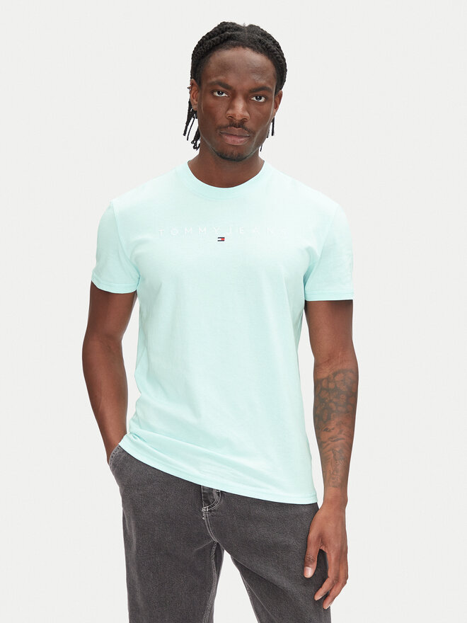 Tommy Jeans Tommy Jeans Camiseta Linear Logo DM0DM20744 Verde Regular Fit