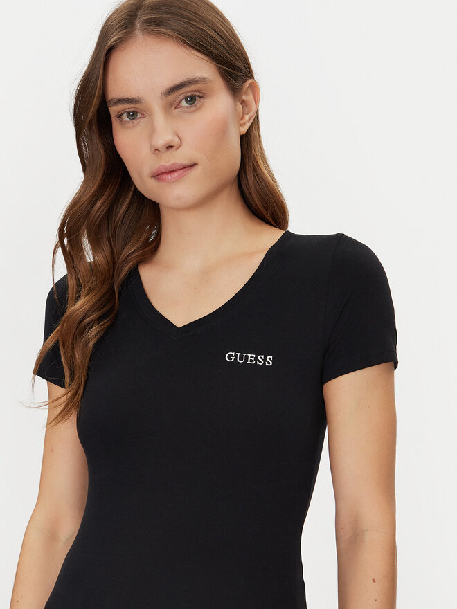 Guess Guess Marškinėliai O5RI02 KBBU1 Juoda Regular Fit