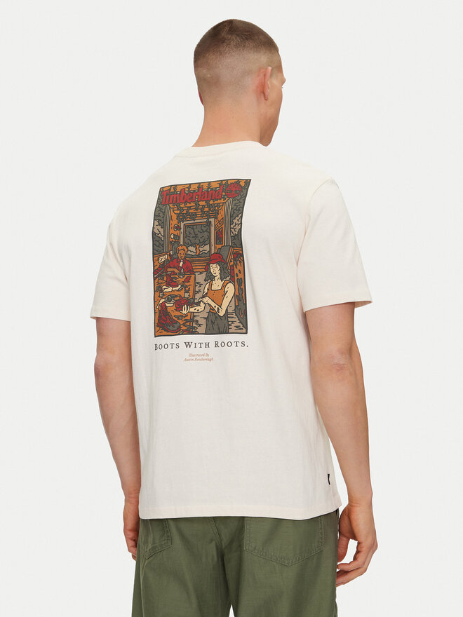 Timberland Timberland Camiseta TB0A6DPD Beis Regular Fit