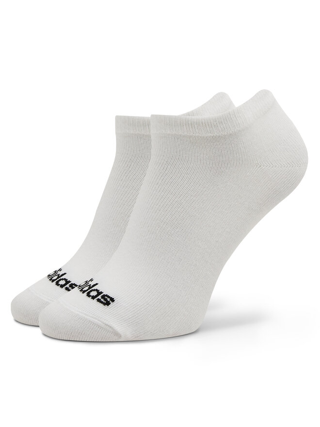 adidas Ponožky Krátke Unisex adidas Thin Linear Low-Cut Socks 3 Pairs HT3447 Biela