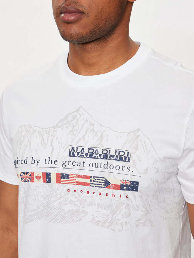 Napapijri Napapijri T-Shirt S-Turin NP0A4HQG Weiß Regular Fit
