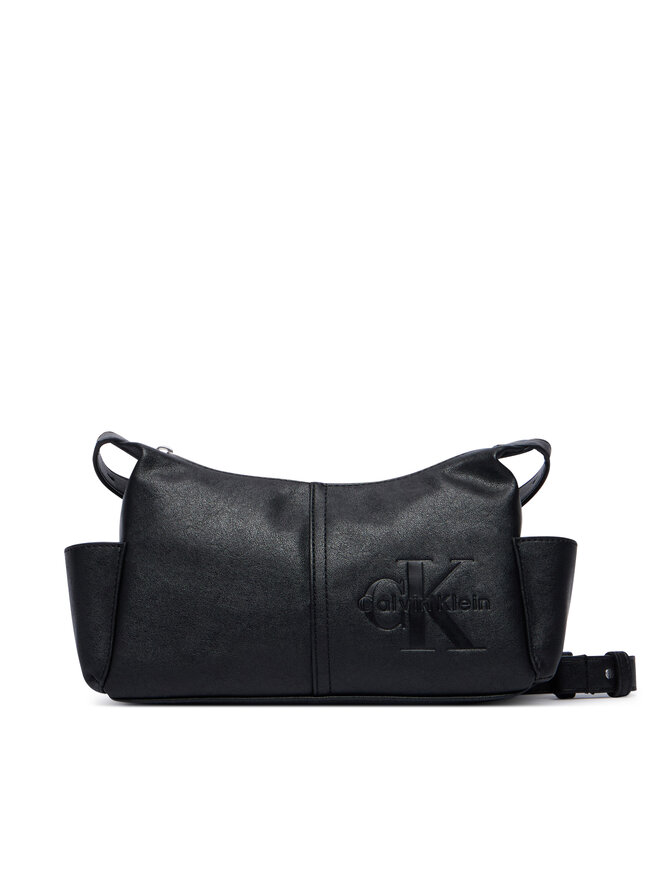 Calvin Klein Handtasche Calvin Klein Pockets Monologo Crossbody LV04F3687G Schwarz