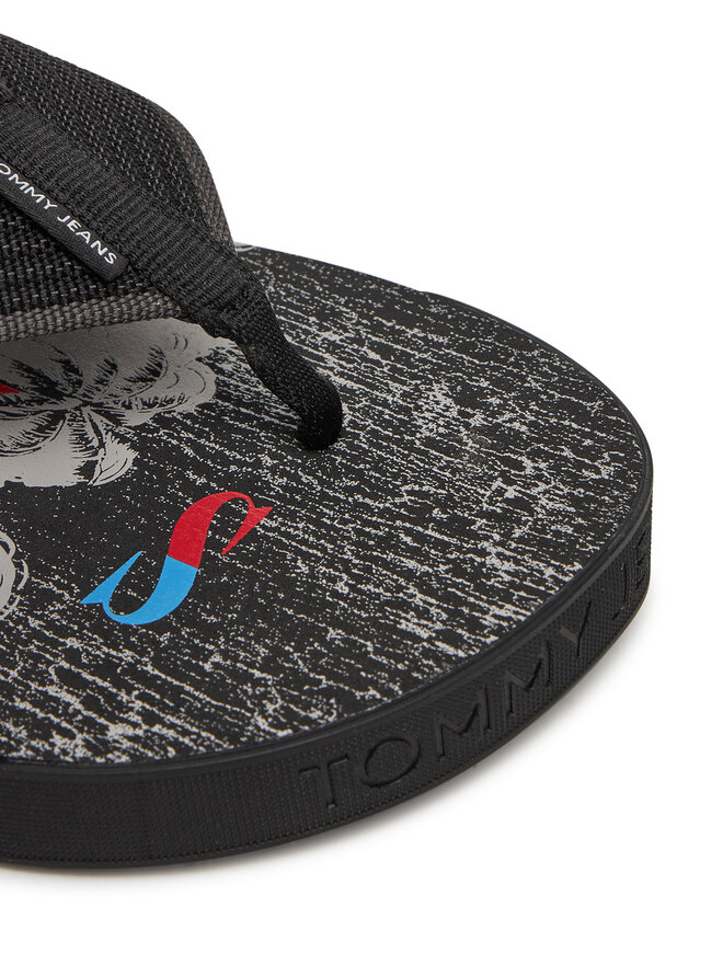 Tommy Jeans Zehentrenner Tommy Jeans Tjm Elevated Beach Sandal EM0EM01561 Schwarz