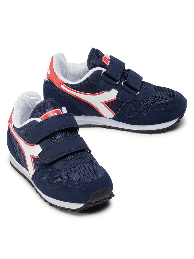 Diadora Simple Run PS – Baskets Enfant à Scratch Confortables & Légères (Vert)