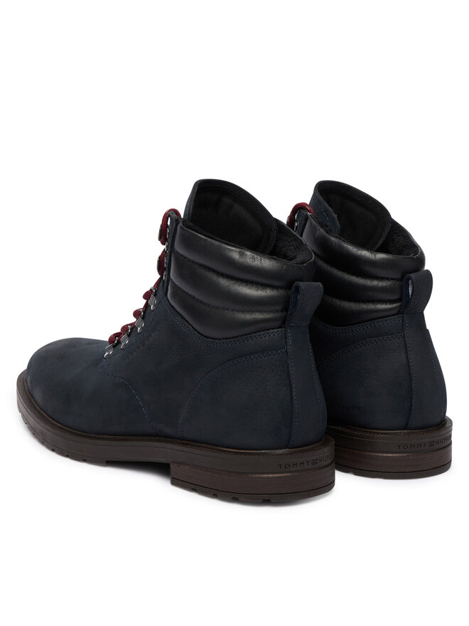 Tommy Hilfiger Schnürschuhe Tommy Hilfiger Cleated Hilfiger Wrm Hook Boot FM0FM05699 Dunkelblau