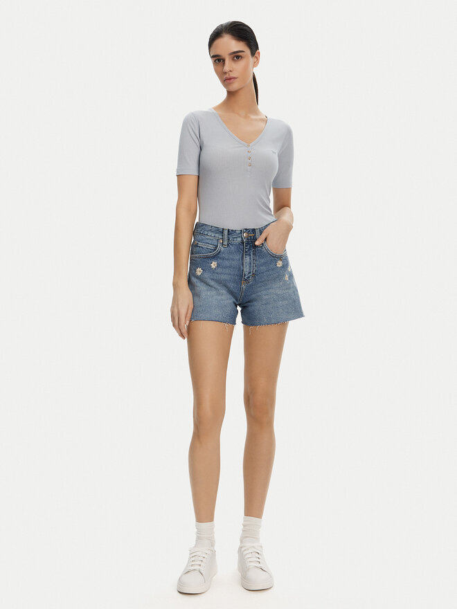 Lee Lee Póló Henley 112363830 Kék Slim Fit