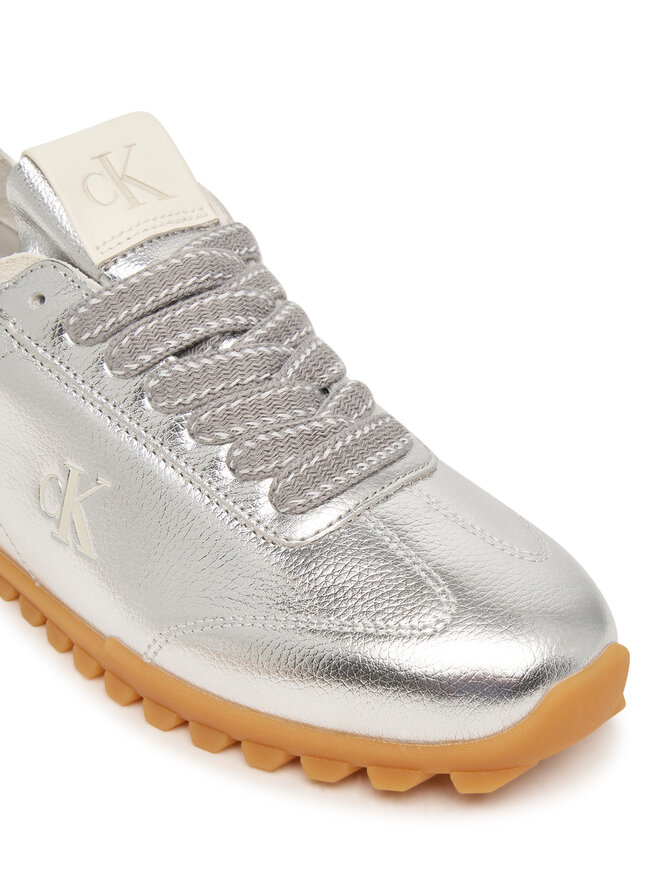 Calvin Klein Sneakers Calvin Klein Low Profile Sneaker Met HW0HW03305 Silberfarben