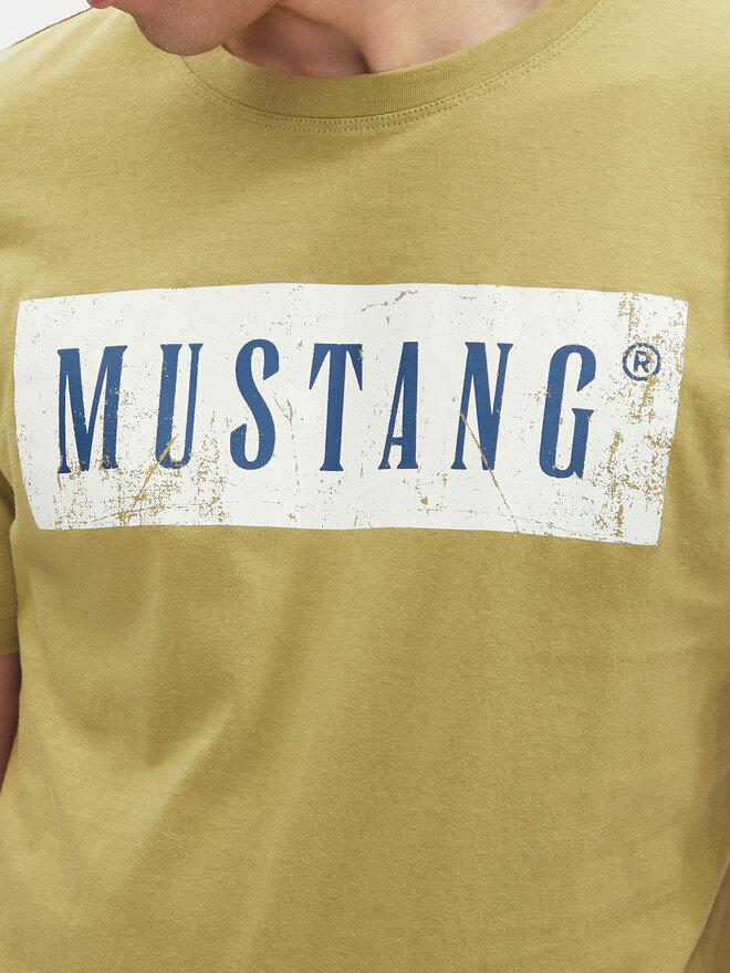 Mustang Mustang Marškinėliai Austin 1016274 Žalia Regular Fit
