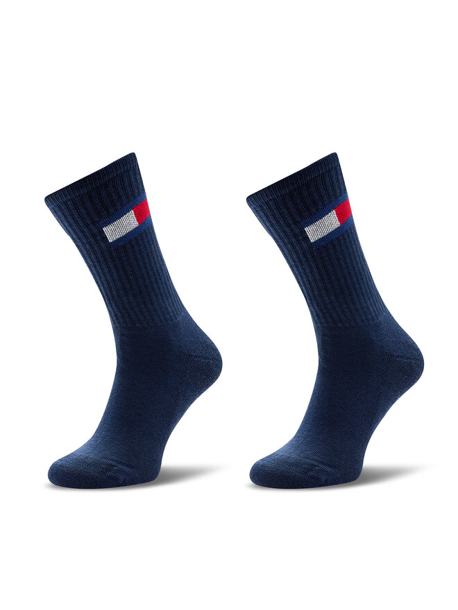 Tommy Hilfiger Set di 2 paia di calzini lunghi da bambini Tommy Hilfiger 701229940 Blu scuro
