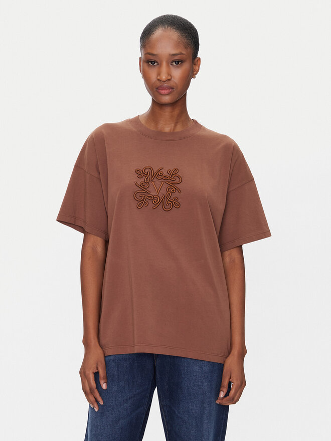 ViCOLO ViCOLO T-shirt RD0119 Smeđa Regular Fit