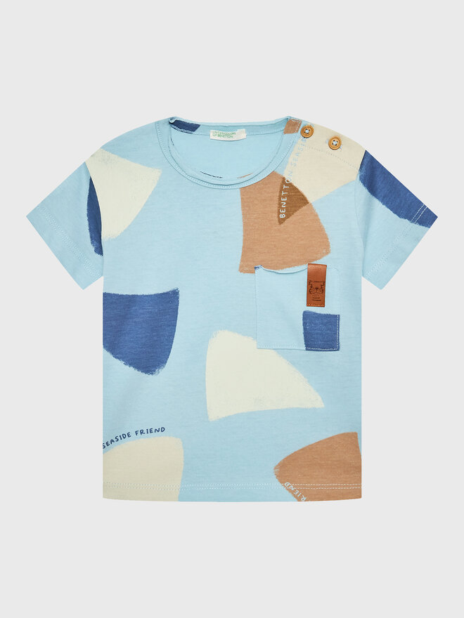 United Colors Of Benetton United Colors Of Benetton T-shirt 3HVDA102C Svijetloplava Regular Fit