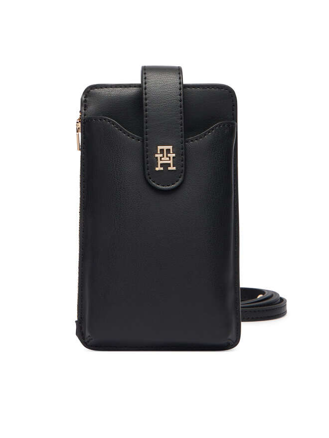 Tommy Hilfiger Handy-Etui Tommy Hilfiger Th Icon Phone Wallet AW0AW18137 Schwarz