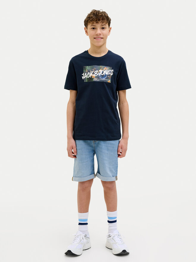 Jack&Jones Junior Jack&Jones Junior T-Shirt Hawaii 12269916 Dunkelblau Standard Fit