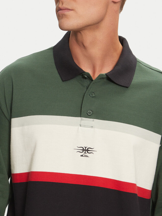 Quiksilver Quiksilver Poloshirt Mercury Rugby AQYKT03125 Grün Loose Fit