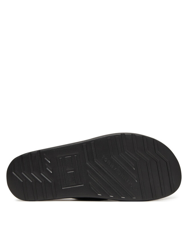 Tommy Hilfiger Παντόφλες Tommy Hilfiger D Density Hilfiger Lth Cc Sand FM0FM05358 Μαύρο