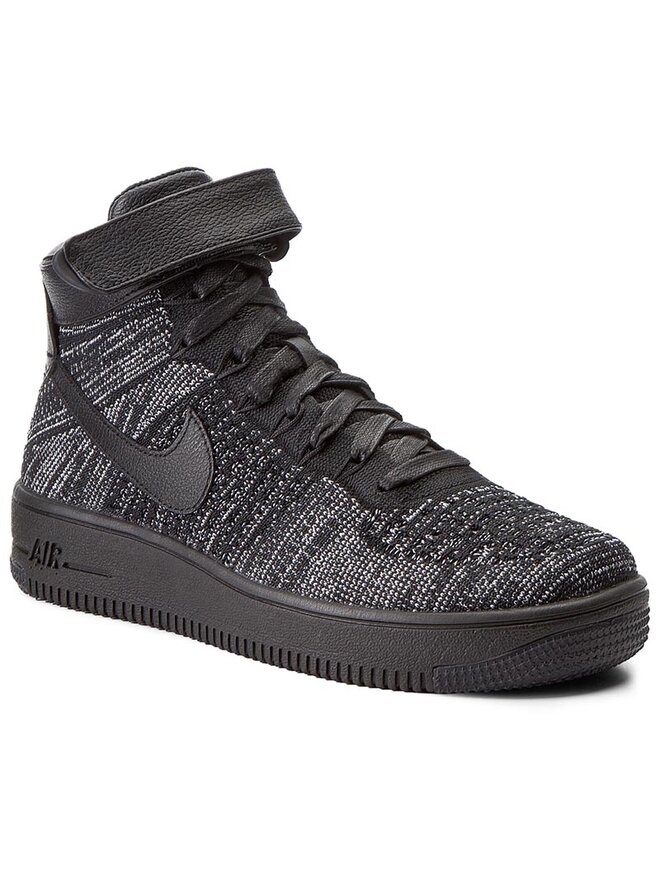 nike air force flyknit black white