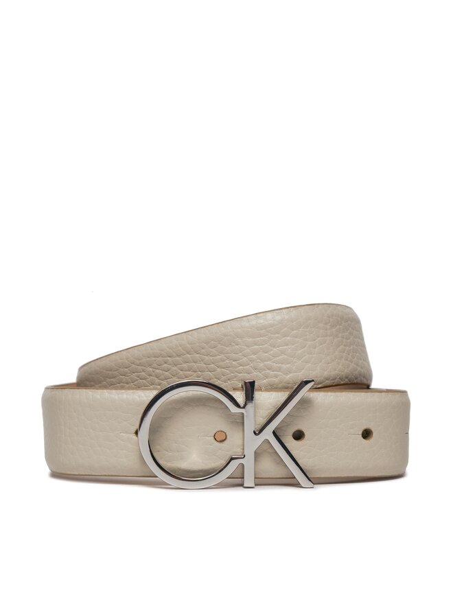 Calvin Klein Ζώνη Γυναικεία Calvin Klein Ck Logo Belt 3.0 Pebble K60K611903 Εκρού
