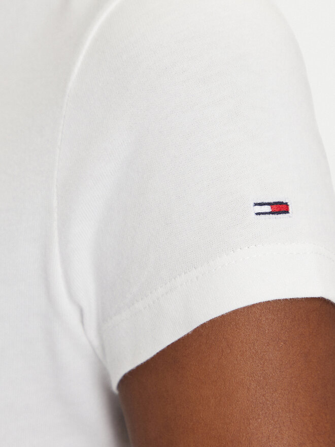 Tommy Jeans Tommy Jeans Póló Romance DW0DW21342 Ekru Slim Fit