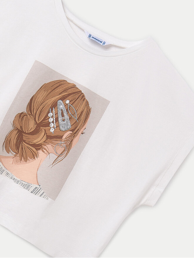 Mayoral Mayoral T-shirt 6021 Écru Relaxed Fit