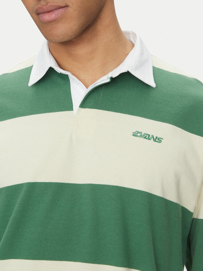 Vans Vans Polo marškinėliai Ward Stripe VN000KU8 Žalia Regular Fit