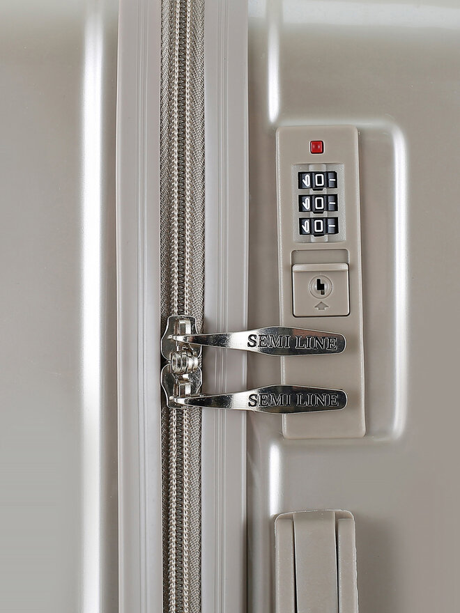 Semi Line Μεσαία Βαλίτσα Semi Line T5954-2 Χρυσό