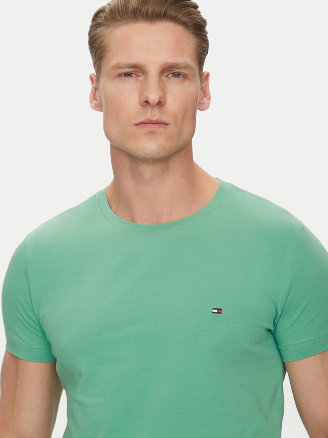 Tommy Hilfiger Tommy Hilfiger Marškinėliai MW0MW10800 Žalia Slim Fit