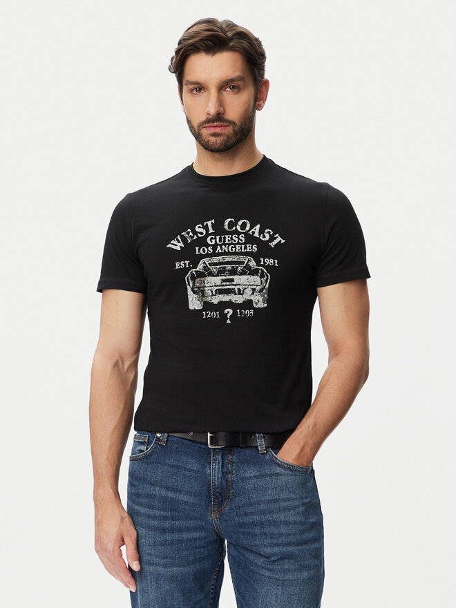 Guess Guess Футболка M6YI44 K4230 Чорний Slim Fit