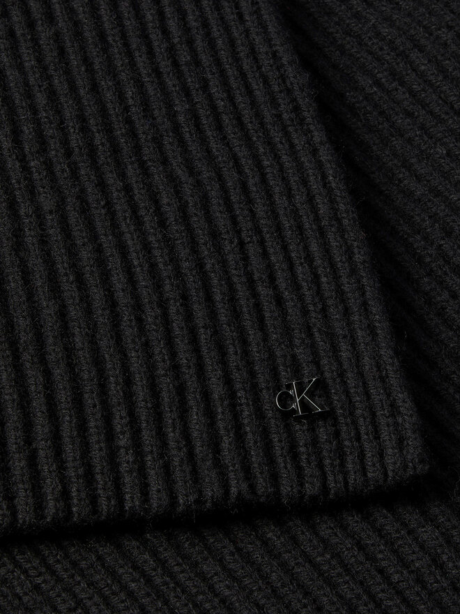 Calvin Klein Πασμίνα Calvin Klein Ck Metal Wool Rib Scarf LV04D8056G Μαύρο