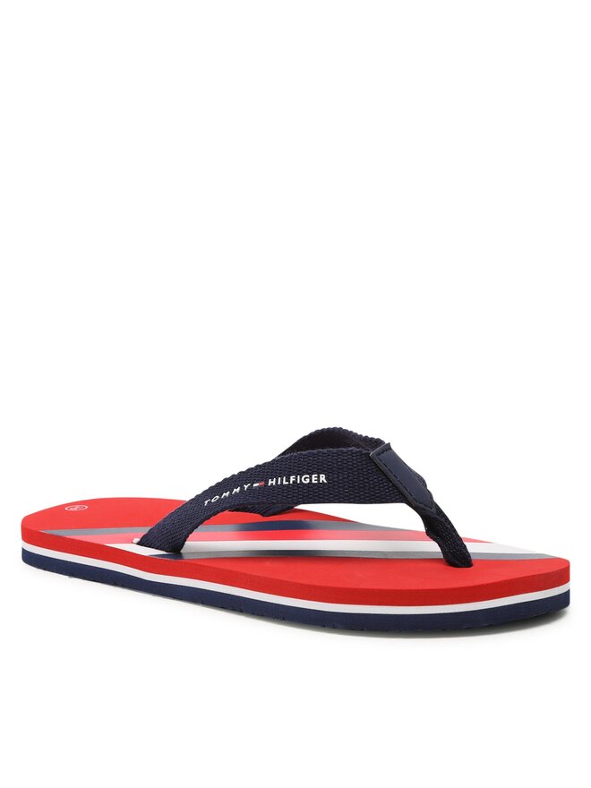 Tommy Hilfiger Джапанки Tommy Hilfiger Stripes Flap Flop T3B8-32920-0058 S Тъмносин