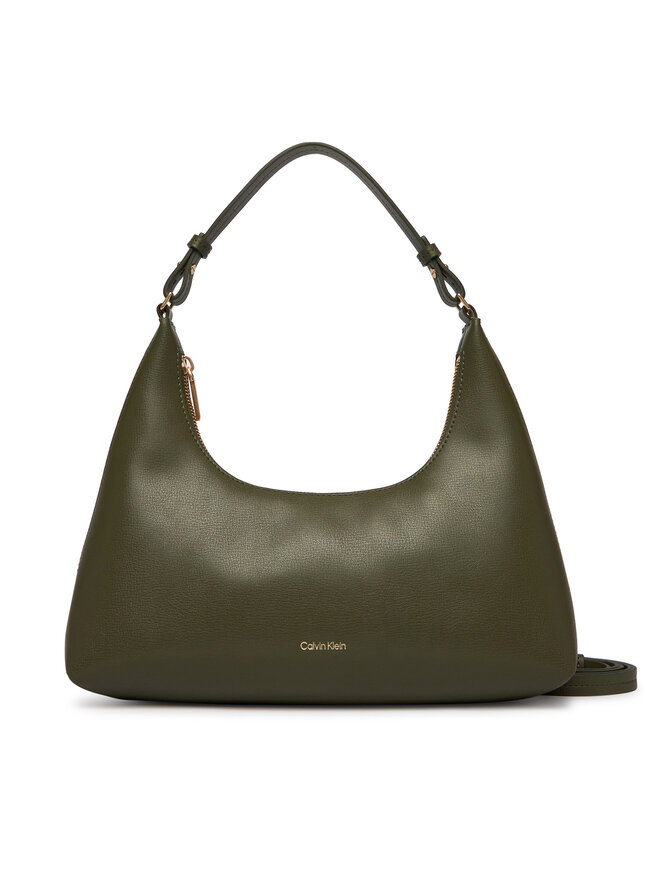 Calvin Klein Handtasche Calvin Klein Foil Logo Conv Shou?Lder Bag LV04F3272G Dunkelgrün