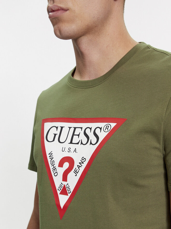 Guess Guess Camiseta Logo M2YI71 I3Z14 Verde Slim Fit