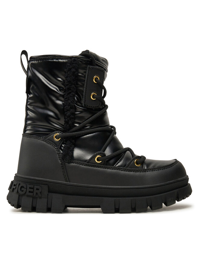 Tommy Hilfiger Schneeschuhe Tommy Hilfiger Fur Boot T3A5-33610-1695 S Schwarz