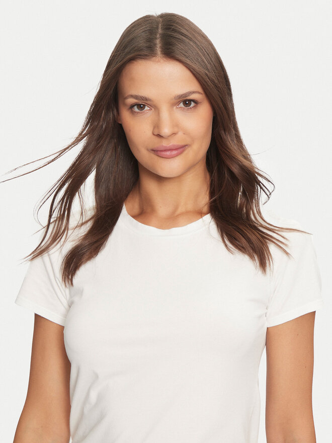 Deha Deha Camiseta A00150 Écru Regular Fit