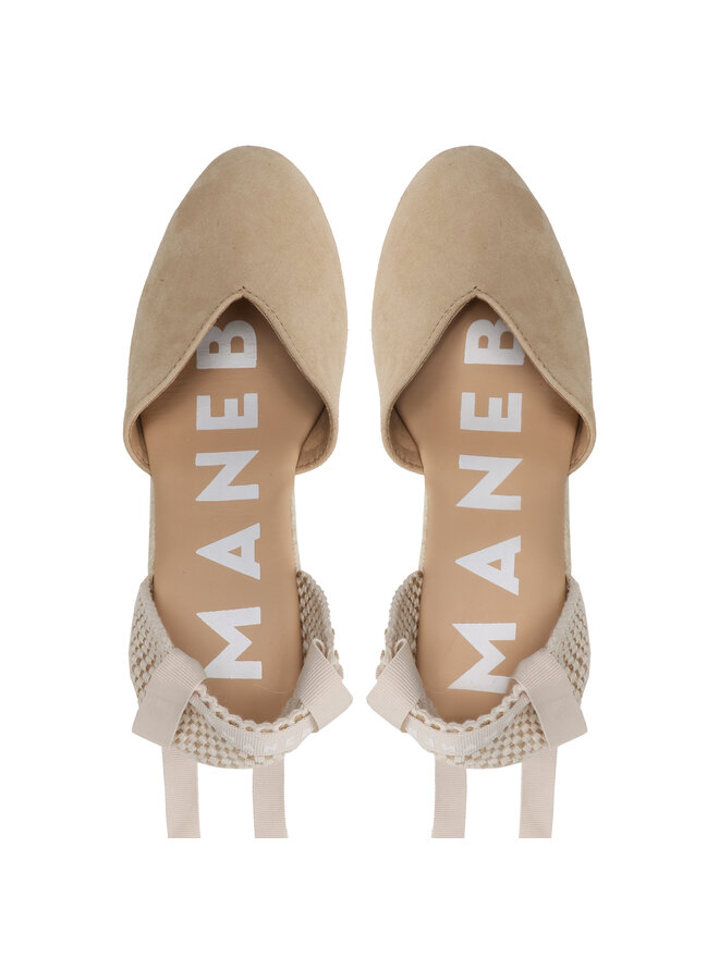 Manebi Alpargatas Manebi Heart-Shaped Wedge Espadrilles M 1.1 WH Beis