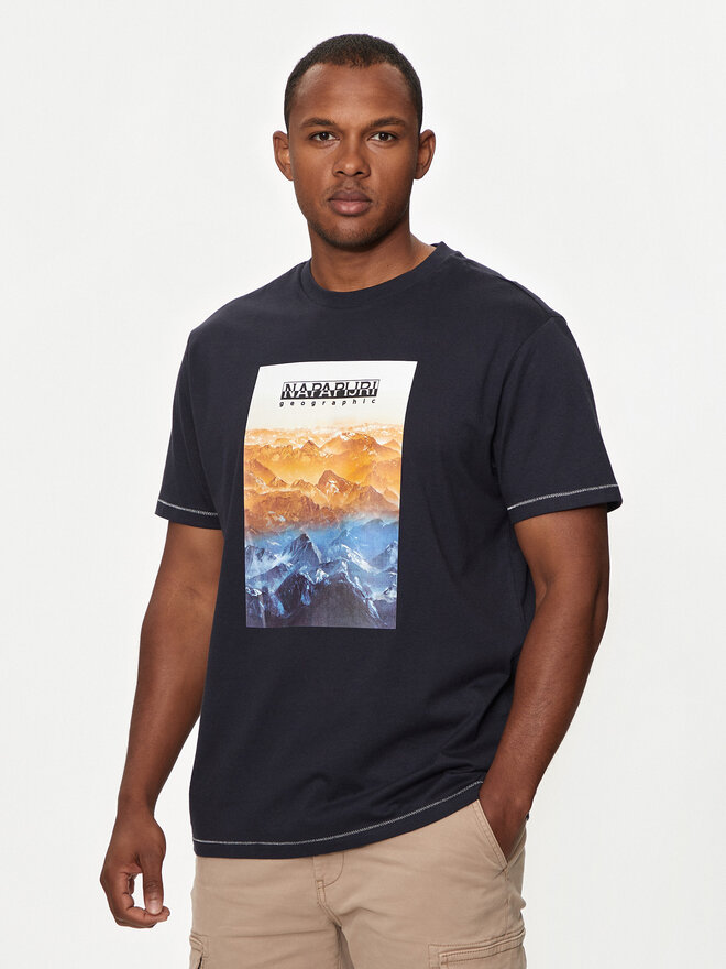 Napapijri Napapijri T-shirt S-Rollin NP0A4I3D Tamnoplava Regular Fit