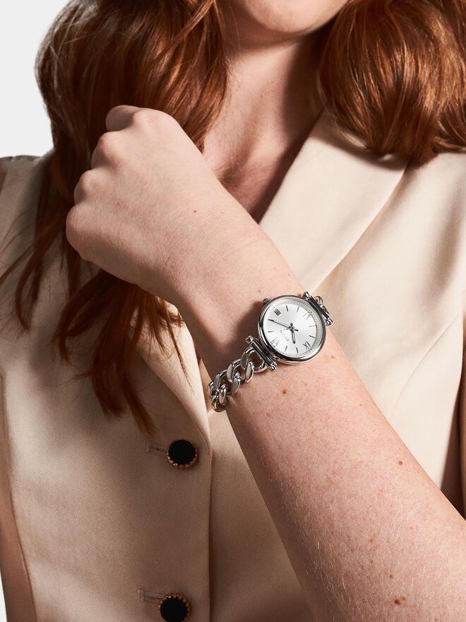 Fossil Zegarek Fossil Carlie ES5331 Srebrny