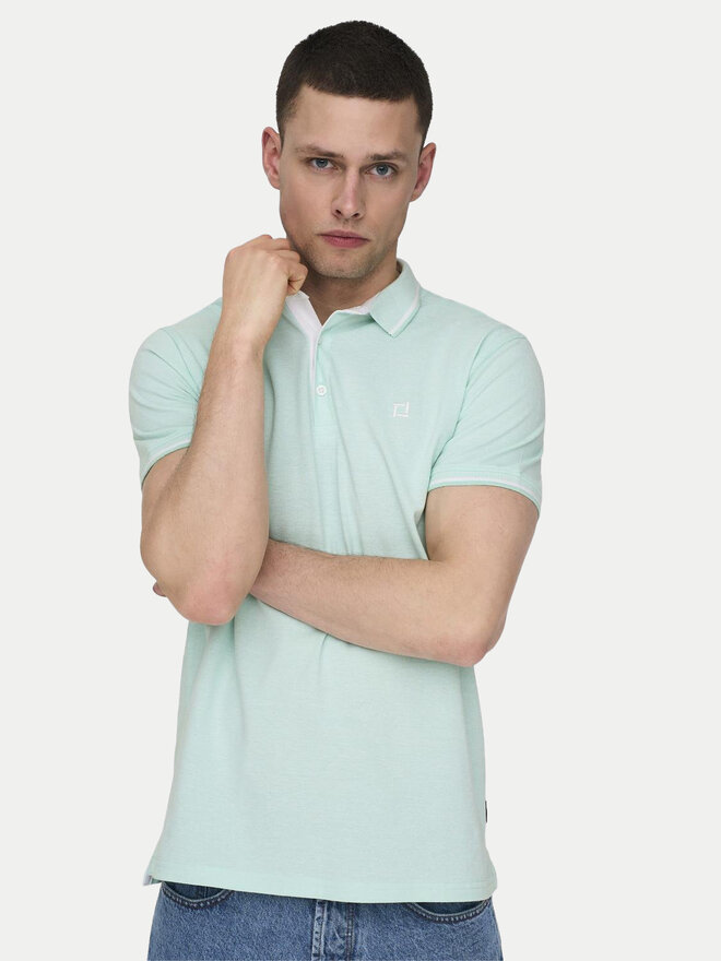 Only & Sons Only & Sons Pólóing Fletcher 22024827 Zöld Regular Fit