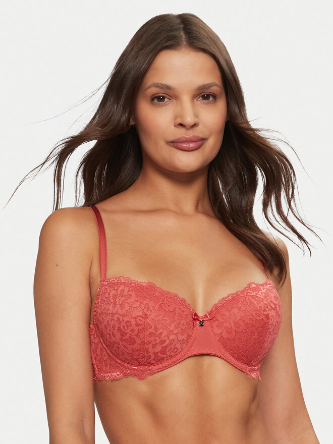 Hunkemöller Hunkemöller Nedrček s kostjo Marine 206320 Rdeča