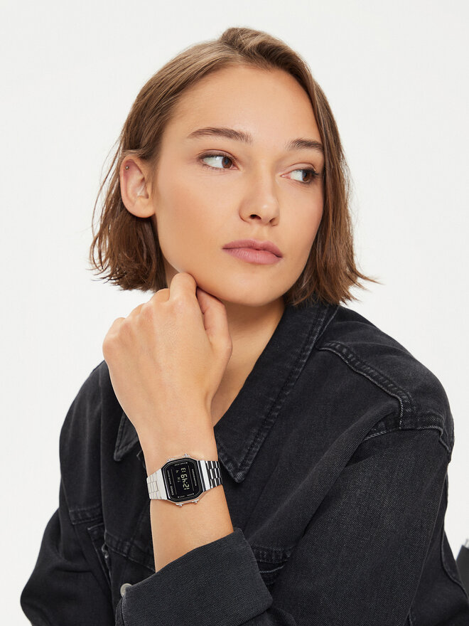 Casio Ročna ura Casio Vintage A168WEM-1EF Srebrna