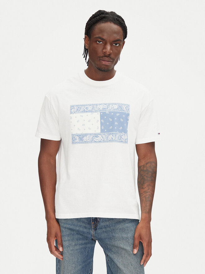 Tommy Jeans Tommy Jeans Marškinėliai Paisley Flag DM0DM20810 Écru Relaxed Fit