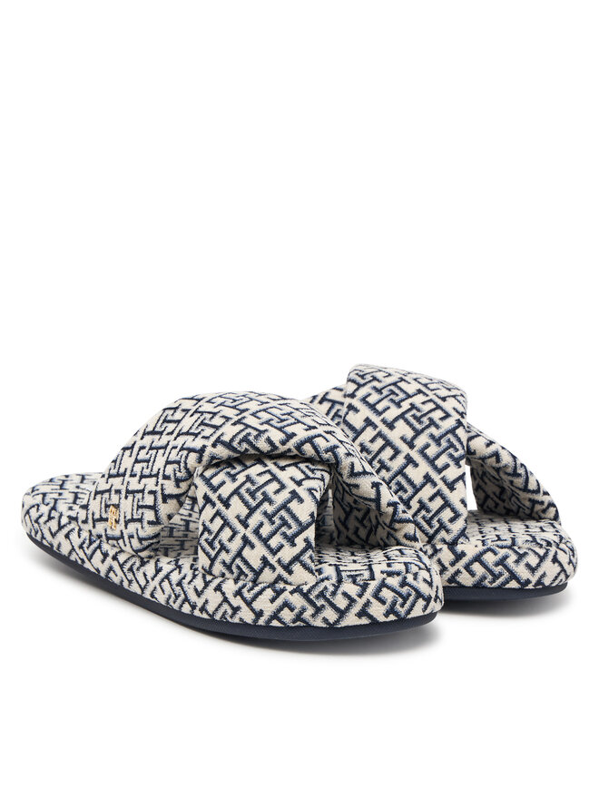 Tommy Hilfiger Hausschuhe Tommy Hilfiger Th Feminine House Shoes Monogram FW0FW09631 Creme