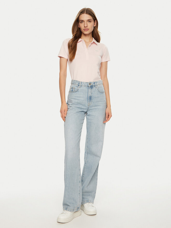 Guess Jeans Guess Jeans Polo marškinėliai W5RP47 KARS2 Smėlio Regular Fit