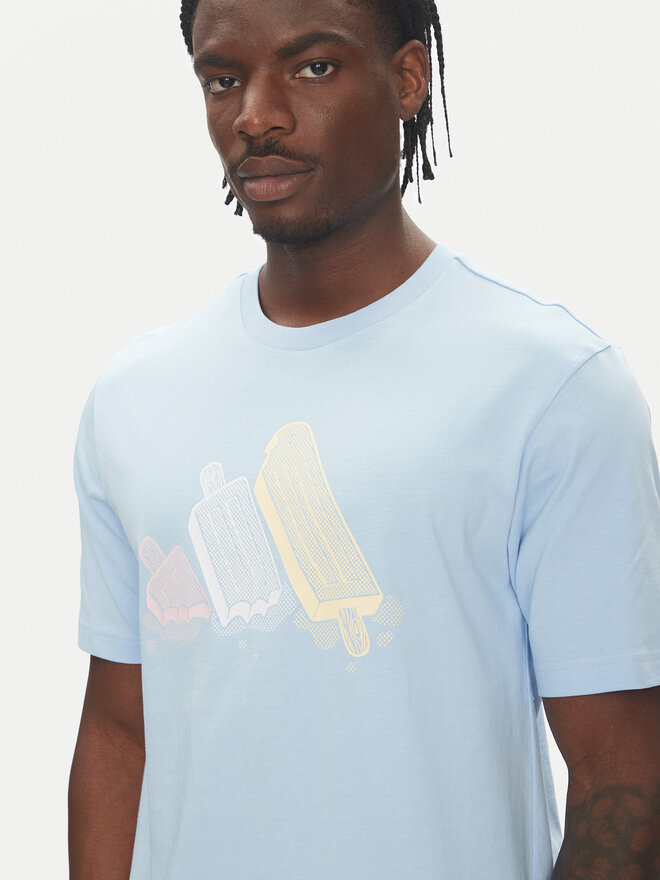 adidas adidas Camiseta Lounge Ice Graphic JJ4019 Azul Regular Fit