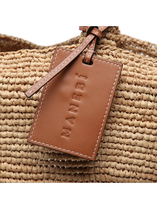 Manebi Сумка Manebi Natural Raffia Summer Bag V 2.2 AD Коричневий