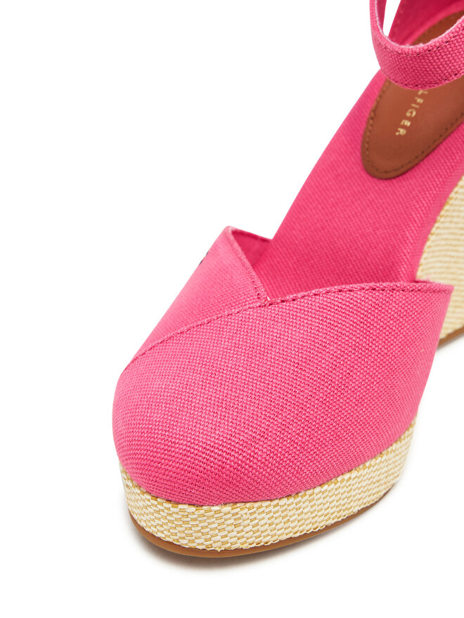 Tommy Hilfiger Halbschuhe Tommy Hilfiger Flag High Wedge Espad Closed Toe FW0FW08494 Rosa