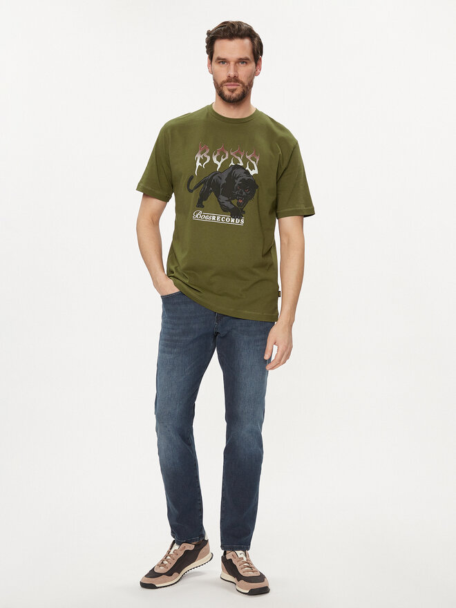 BOSS Boss T-Shirt TeePantera 50510223 Grün Regular Fit