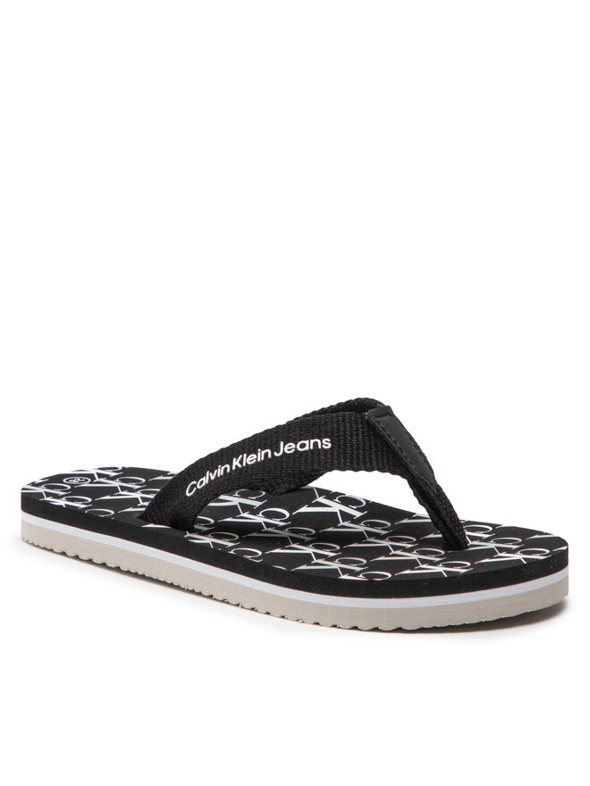 Calvin Klein Jeans Flip flop Calvin Klein Jeans Logo Print Flip Flop V3X8-80156-0058 M Negru