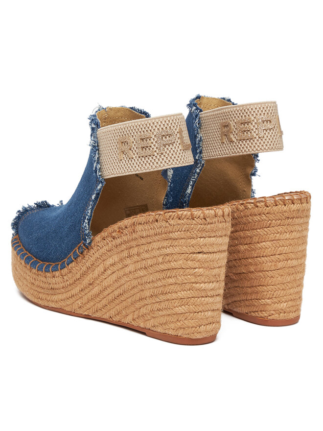 REPLAY Sandalen REPLAY Jess Tyne Denim Wedge Sandal GWP4G.000.C0036T Blau
